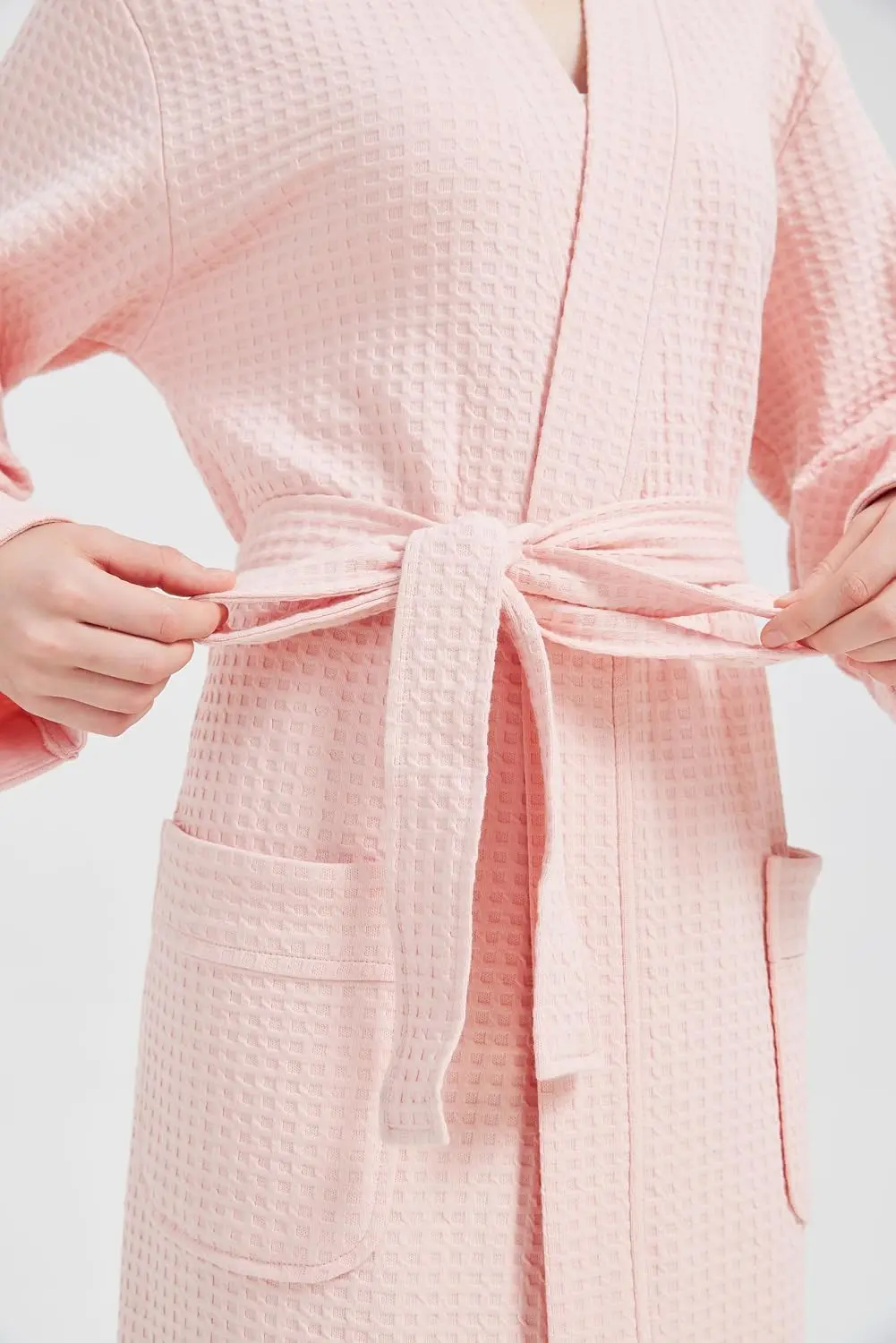 Signature Cotton Waffle Robe, detail 4