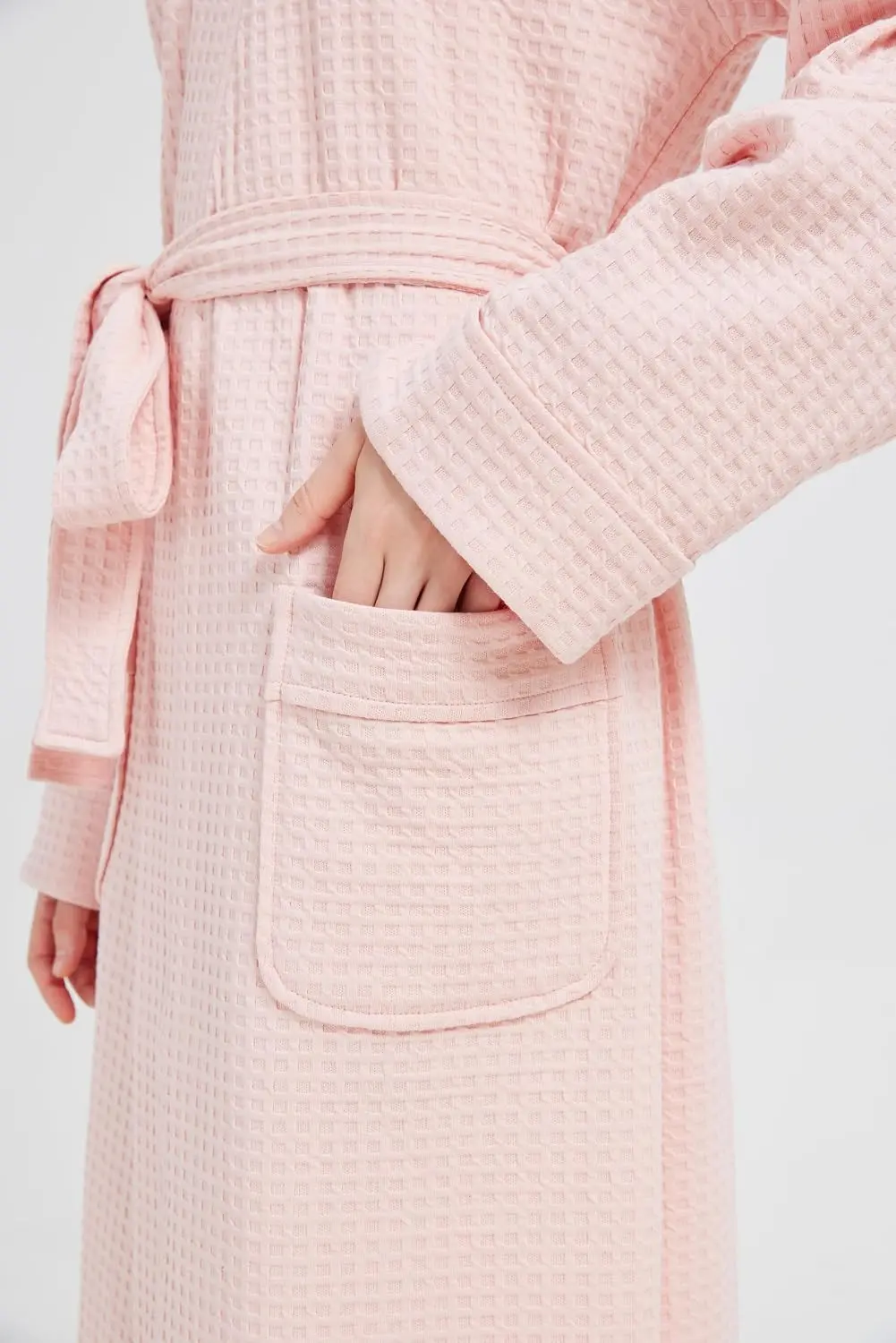 Signature Cotton Waffle Robe, detail 3