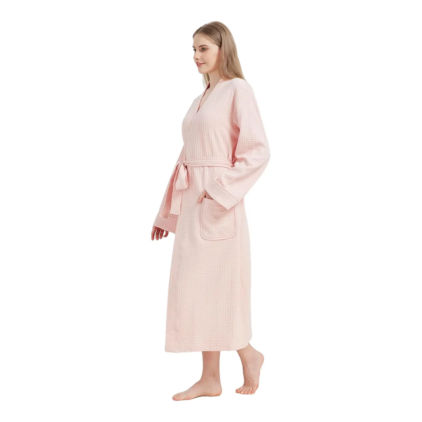 Signature Cotton Waffle Robe, detail 5